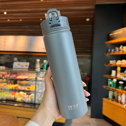 Tyeso Thermos Cup with Straw Thermal Bottle 600/750ml