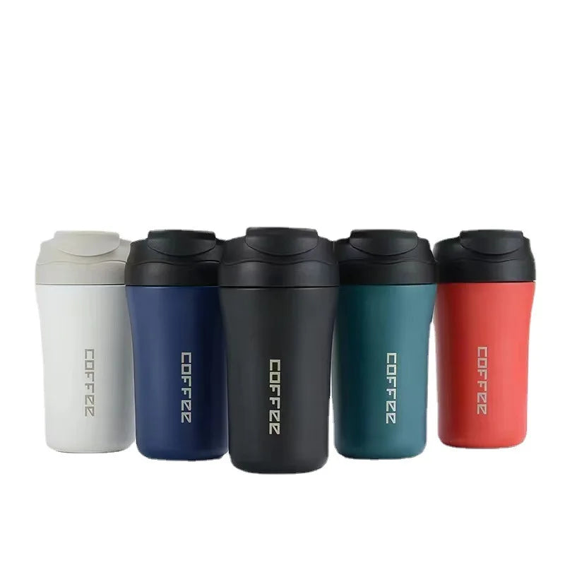Coffee Cup Thermos with Straw 400ml