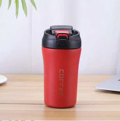 Coffee Cup Thermos with Straw 400ml
