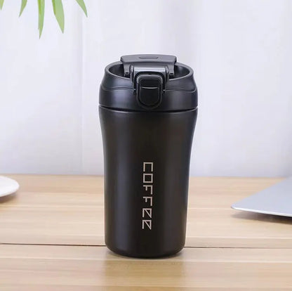 Coffee Cup Thermos with Straw 400ml