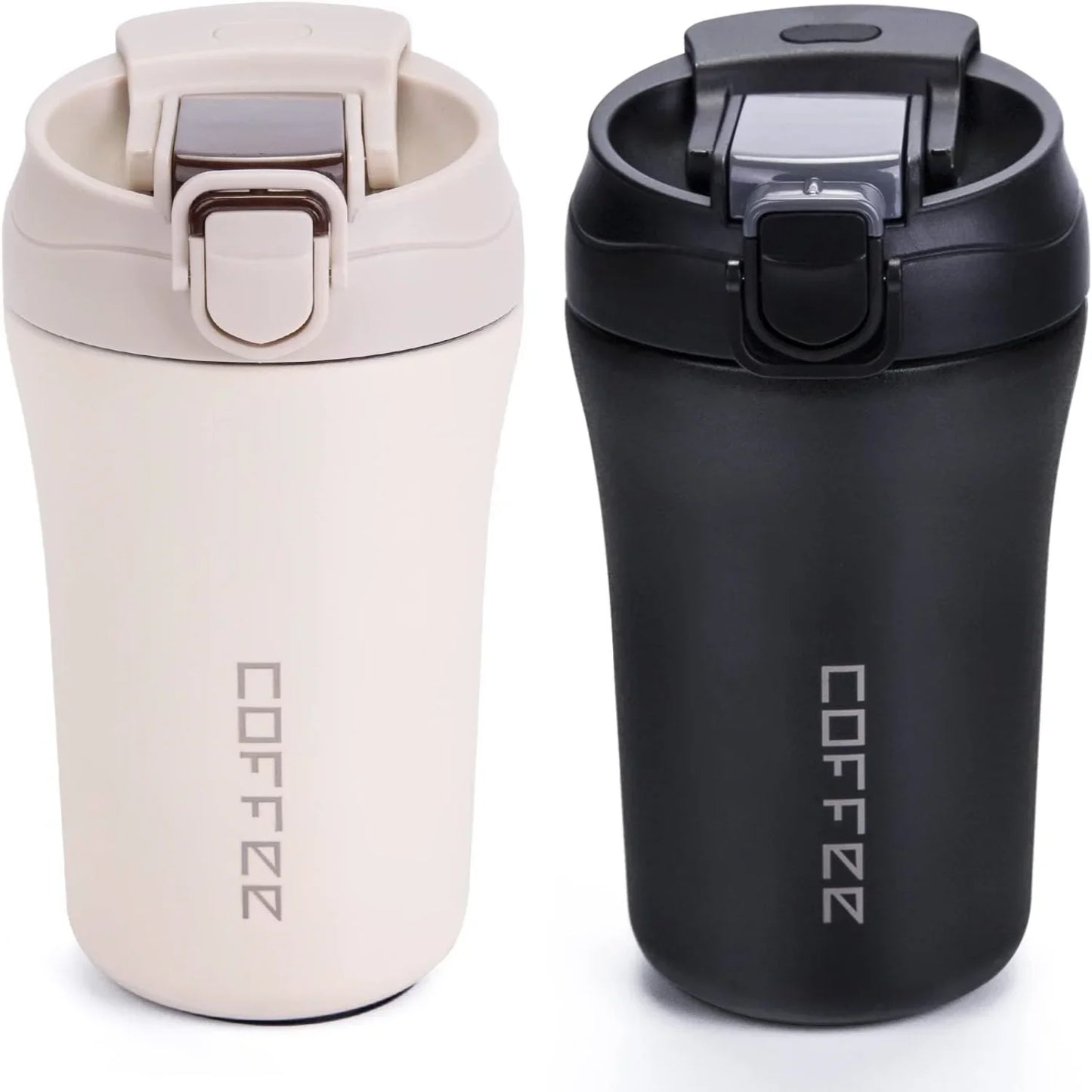 Coffee Cup Thermos with Straw 400ml