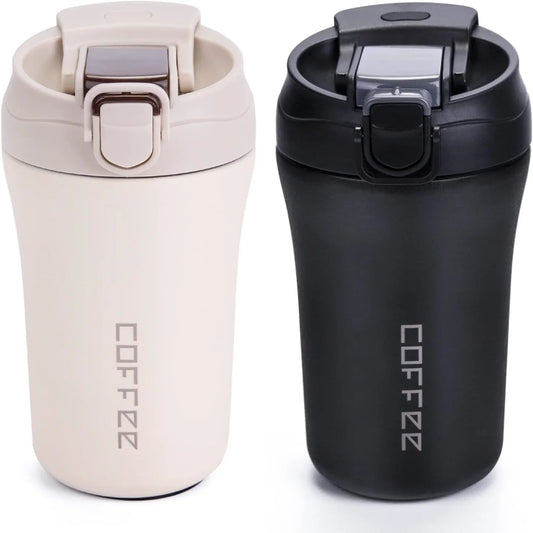 Coffee Cup Thermos with Straw 400ml