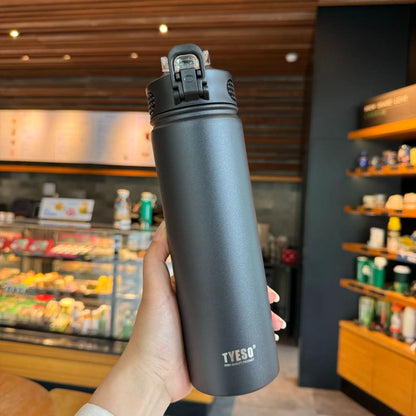 Tyeso Thermos Cup with Straw Thermal Bottle 600/750ml