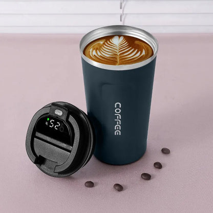 Smart Coffee Tumbler Thermos Cup with Intelligent Temperature Display