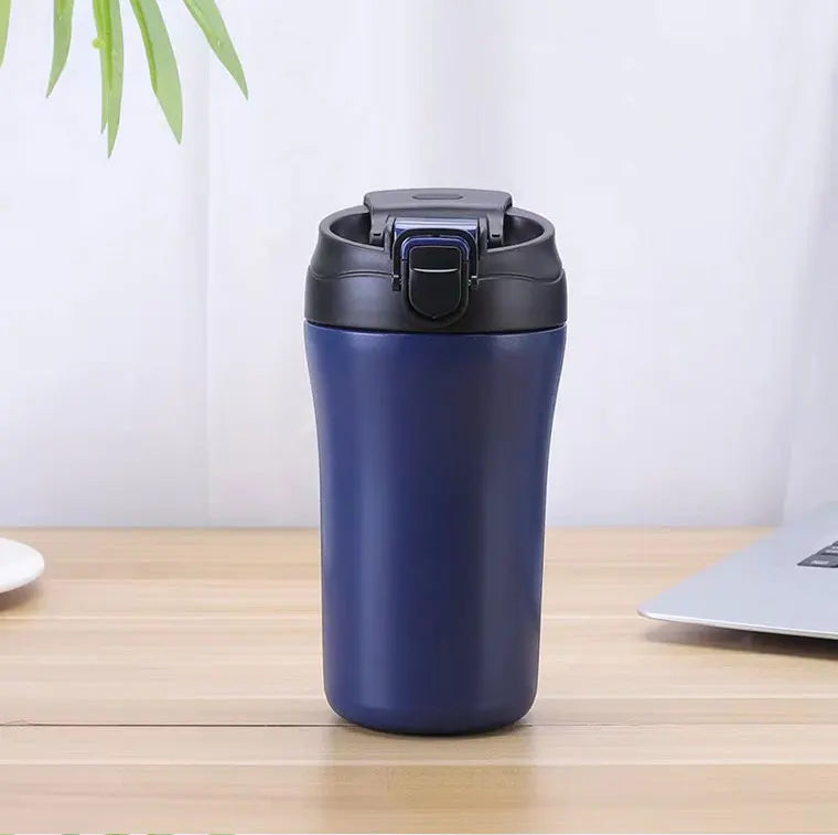 Coffee Cup Thermos with Straw 400ml